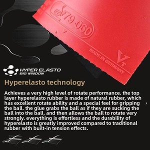 Gomma per Racchetta da Ping Pong XIOM Red V Vega Pro Asia 79-009, Puntini Non Appiccicosi, Professionale per Principianti e Intermedi - Product Image 4
