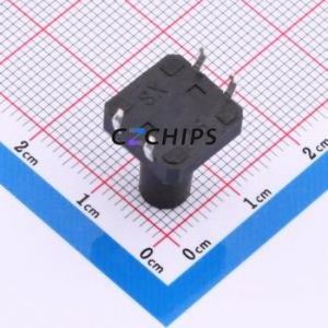 TS015-CBW1EH16.0 Tactile Switch Through hole-4P,12x12mm Switch Single Pole Single Throw Round Button 1.8N Through Hole - Product Image 2