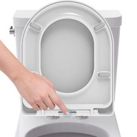 SU051 Couvercle de siège de toilette mural en Duroplast UF avec charnières à fermeture douce et silencieuse, design moderne, forme ronde