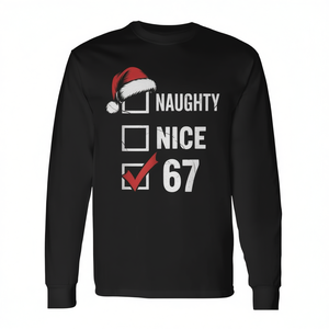 T-shirt à manches longues Christmas Naughty Nice 67 Six Seven Gen Alpha - Product Image 2