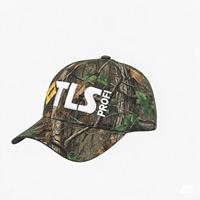 Casquette Snapback en nylon non structuré imperméable à 5 panneaux avec logo personnalisé, motif camouflage vintage et cordon
