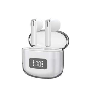 Home Digitalome Écouteurs sans fil Bluetooth blancs EP-108 avec écran numérique pour les sports et les jeux - Product Image 1