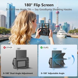 Máy ảnh kỹ thuật số 8K để chụp ảnh-Tự động lấy nét Máy ảnh chuyên nghiệp 88mp Wifi Màn hình lật zoom 18x để phát trực tiếp - Product Image 6