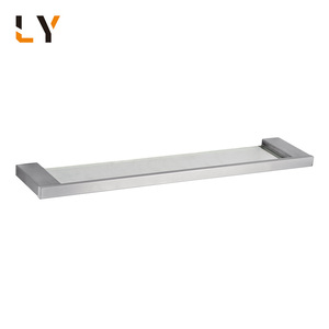 Sus304 thép không gỉ lưu trữ vòi hoa sen kệ kính đơn <span class=keywords><strong>Tier</strong></span> phòng tắm góc kệ - Product Image 2