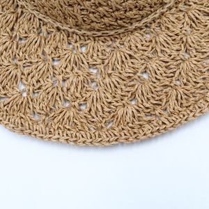Phụ Nữ Ngoài Trời Bãi Biển Mặt Trời Bảo Vệ Visor Bow Mũ Rơm Dệt Kim Rơm Bãi Biển Mặt Trời Bảo Vệ Hợp Thời Trang Nhỏ Mũ Ngư Dân - Product Image 3