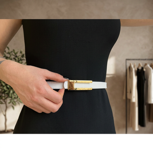 Cinturón de Novia Delgado para Mujer, con Hebilla Elegante, de Cuero PU - Product Image 3