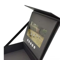 Boîte à cartes d'invitation de mariage personnalisée avec écran LCD 7 pouces, USB, styles musicaux féériques, portable, écologique, haut de gamme, en éponge
