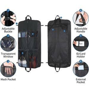 Bolsa de Almacenamiento de Ropa Colgante Oxford Multicapa, Plegable, Impermeable, Ligera, Antipolvo, con Ventana de PVC, para Guardar Ropa - Product Image 6