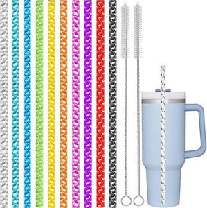 Wholesale Hot Selling Eco-Friendly PET Material <b>Drinking</b> <b>Straws</b> Reusable Crystal Wave Pattern <b>Straw</b> - Product Image 6