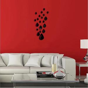 Pegatina de Espejo con Forma de Gota de Agua K130, Adhesivo Acrílico 3D para Pared, Decoración del Hogar, Plateado, Dorado, Negro, Forma Irregular, Impermeable - Product Image 4