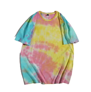 Camiseta Oversize de Algodón 100% Teñido Anudado para Hombre, Estilo Casual con Logo, Tejido de Punto, Color Liso, Lavado Ácido, Venta al por Mayor Personalizada - Product Image 4