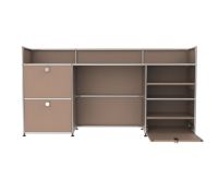 Bureau de travail modulaire en acier inoxydable, personnalisable
