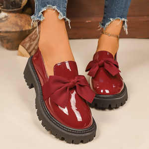 Zapatos de mujer de talla grande con diseño cruzado, de caña baja, de una sola capa, estilo británico, con suela gruesa, tipo mocasín, novedad de otoño 2026, talla 43 - Product Image 3