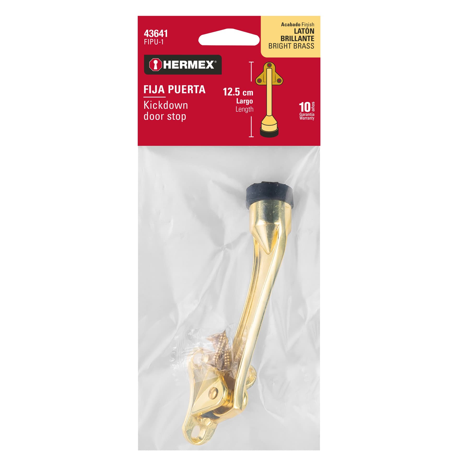 Hermex FIPU-1 Brass Finish Fixed Door Stop