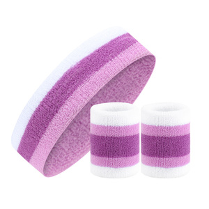 Ensemble de serviettes de sport à la mode-<span class=keywords><strong>Bandeau</strong></span> en coton fin <span class=keywords><strong>Bandeau</strong></span> pour femmes et hommes Gym Basketball <span class=keywords><strong>Tennis</strong></span> Cyclisme Workout - Product Image 4