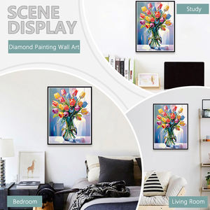 DIY Diamant Peinture Fleurs Tulipe Strass Art Mural Mode Diamant Peinture Kit 30x40 - Product Image 2