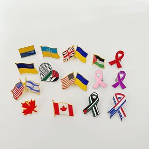Mode européenne américaine best-seller série de drapeaux britanniques américains et australiens broches insignes de vêtements en alliage pour <span class=keywords><strong>les</strong></span> fêtes - Product Image 1