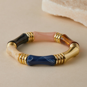 Bracciale elastico in acrilico di bambù bohémien ORNAPEADIA per donna |   Taglia unica |   Gioielli Regalo Personalizzati nel Colore Desiderato - Product Image 6