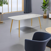 Table de salle à manger classique moderne populaire, ensemble de table à manger compacte avec 4 chaises pour salon