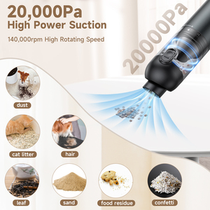 Aspiradora de Mano Popular, Aspiradoras de Mano con Motor sin Escobillas de 16,000 Pa, Aspiradora Inalámbrica Recargable para Automóvil - Product Image 2