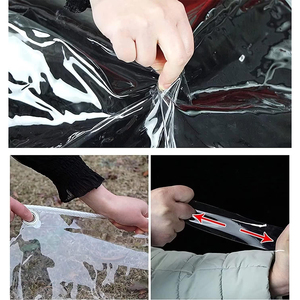 Bâche transparente en PVC vinyle robuste et imperméable <span class=keywords><strong>de</strong></span> 14 mil pour fenêtres <span class=keywords><strong>de</strong></span> véranda, auvents et tentures <span class=keywords><strong>de</strong></span> patio, avec œillets - Product Image 5