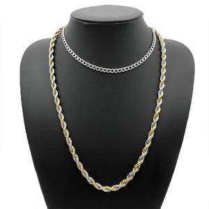 Collana a Catena a Corda da Uomo in Acciaio Inossidabile da 2-7mm, Catene a Maglie per Gioielli Hip Hop - Product Image 3