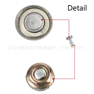Roulement de poulie supérieure de porte centrale Rlb 68331 26010 68331 26071 pour Toyota Hiace 2005-2018 Rouleau en acier - Product Image 4