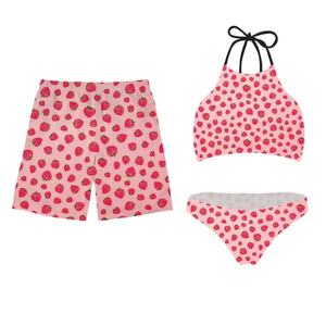 Ensemble de maillots de bain fitness 3 pièces personnalisé de haute qualité, imprimé, bikini pour couple, maillots de bain pour hommes et femmes, shorts de plage - Product Image 4