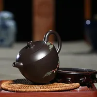 גובה איכות סירי יי Xing חימר סיני קרמיקה תה סט סגול קומקום