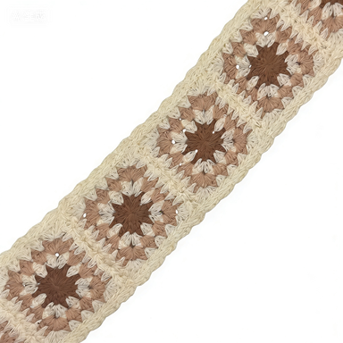 80mm Granny Square Apricot Wave Edge
