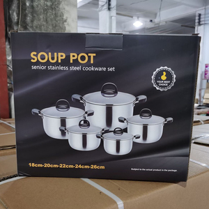 Tianxing bán buôn 10 cái <span class=keywords><strong>Cookware</strong></span> <span class=keywords><strong>Set</strong></span> 18/20/22/24/26cm cảm ứng súp Chứng Khoán nồi nấu ăn nồi <span class=keywords><strong>Set</strong></span> với Glass Bìa - Product Image 6