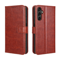 Étui en cuir à rabat pour Samsung Galaxy A17/A18/A25/A16/A15/A56/A55/A35/A37, texture Crazy Horse, avec fente pour cartes