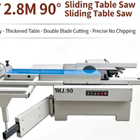 Scie à table coulissante robuste ANGHUA MJ-45 pour meubles, coupe à 45 degrés, système à double moteur