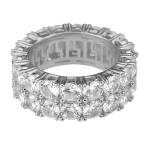 Anéis de Casamento de Luxo em Prata 925 com Moissanite e Certificado GRA – Preço de Fábrica para Noivado Masculino e Feminino, Estilo Hip Hop - Product Image 3