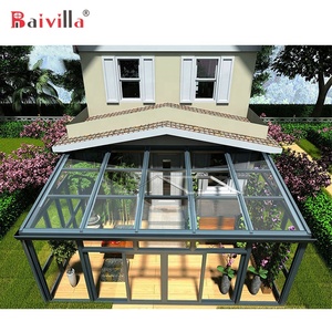 Cadre de couverture en alliage d'aluminium Maisons en verre modernes Véranda  Solarium avec verre trempé - Product Image 1