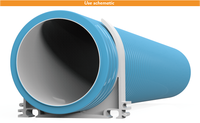 Système de ventilation d'air frais extérieur moderne en ABS EPP/PE, conduit flexible pour CVC, tube de ventilation PE-HD, tube d'air ERV/HRV, durable et facile à installer