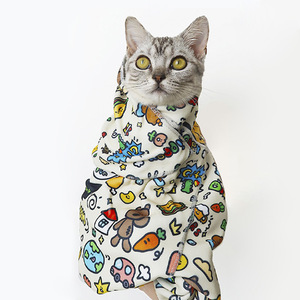 Cat Wrap Reusable Cloth Pet Blanket For Cats With Cute Print Design <b>Extra</b> <b>Large</b> Size - Product Image 1