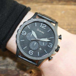 นาฬิกาโครโนกราฟผู้ชาย หรูหรา กันน้ำ มัลติฟังก์ชั่น แฟชั่น เรืองแสง หน้าปัดกลม สามเข็ม ควอตซ์ สำหรับผู้ชาย ขายส่ง - Product Image 3