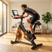 Vélo d'appartement à transmission par courroie avec volant d'inertie de 12 kg, écran LCD, contrôle programmable, entraînement cardio pour la remise en forme à domicile, vélo de spinning