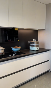 Mobile da Cucina Modulare Minimalista Moderno Ecologico in Legno Massello con Pannello in Melamina per Appartamenti, Arredamento Personalizzabile - Product Image 4