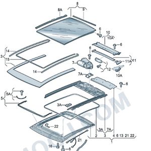 Ensemble de rideau de <span class=keywords><strong>toit</strong></span> <span class=keywords><strong>ouvrant</strong></span> de voiture OE 5G6877307, pare-soleil automatique, cache de <span class=keywords><strong>toit</strong></span> <span class=keywords><strong>ouvrant</strong></span>, store enrouleur pour Skoda Octavia - Product Image 2