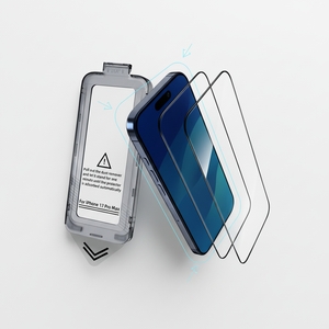 Protections d'écran en verre trempé HD anti-statique et anti-poussière pour iPhone 12 13 14 15 16 17 Pro Max - Product Image 1