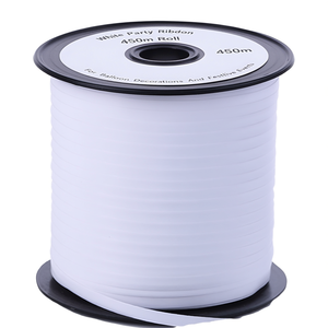 Ruban blanc pour fête, rouleau de 450 m, pour décorations de ballons et événements festifs - Product Image 2