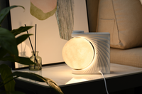 Lampe de chevet avec machine à bruit blanc et double réveil