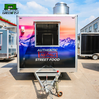 Remorque alimentaire carrée personnalisée en usine, cuisine mobile, remorque de concession pour BBQ, café, crème glacée et traiteur
