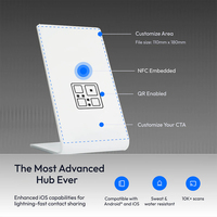 NFC Tabletop Menu Display Stand Wholesale QR Code Scanning Spot avec Ntag213 Chip pour les hôtels et Google Review Menus