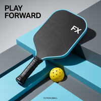 Raquette de pickleball personnalisée FX en fibre de carbone, noyau en nid d'abeille, sans bordure, épaisseur 16 mm, OEM/ODM avec logo et design personnalisés