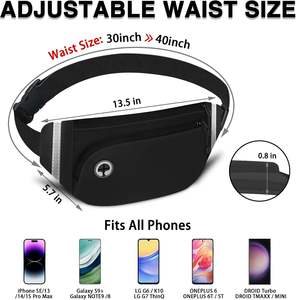 Unisex Multi-Functional Waist <b>Bag</b> Large Capacity Lightweight Canvas Crossbody <b>Phone</b> Chest <b>Bag</b> with Zipper Closure Sports <b>Running</b> - Product Image 2