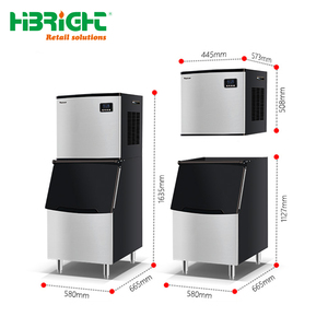 Commercial <b>Ice</b> <b>Machine</b> Stainless Steel Automatic <b>Cube</b> <b>Ice</b> Maker High Capacity 100KG/24H for Bar and Restaurant - Product Image 2