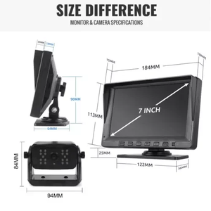 IPoster 7 inç ekran, kamyonlar, RV ve kamyonetler için IPS dijital kablosuz DVR 1080P kablosuz güneş geri görüş kamerası - Product Image 5